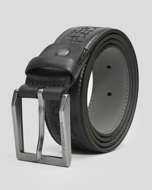 'ЧЕРЕН КОЛАН ОТ ЕСТЕСТВЕНА КОЖА С РЕЛЕФНИ ДЕТАЙЛИ  