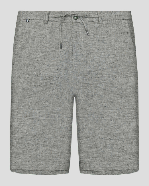 ' БЕРМУДИ ОТ ПАМУК И ЛЕН В СИВО-ЗЕЛЕН МЕЛАНЖ 