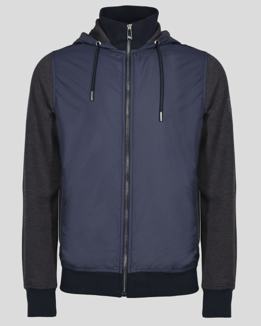 'ТЪМНОСИН СУИТШЪРТ С ВОДОУСТОЙЧИВА ПРЕДНА ЧАСТ И ТРИКО ПЕПИТ