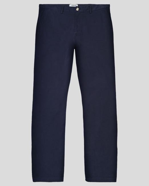 'ТЪМНОСИН ПАНТАЛОН С ИТАЛИАНСКИ ДЖОБ И КОНТРАСТНА БРОДЕРИЯ ЛОГО