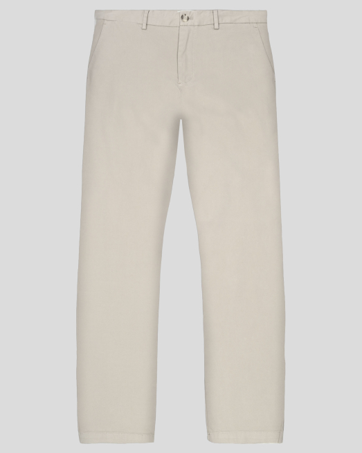 'БЕЖОВ ЧИНО ПАНТАЛОН С МЕЛАНЖИРАНИ КОПЧЕТА И БРОДЕРИЯ ЛОГО