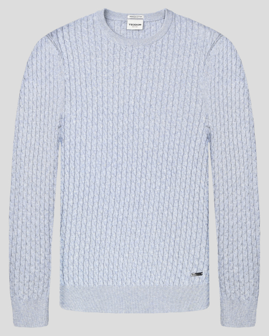 ' СВЕТЛОСИН ПУЛОВЕР МЕЛАНЖ  ОТ 100% PREMIUM ПАМУК ТИП ОСМОРКА 