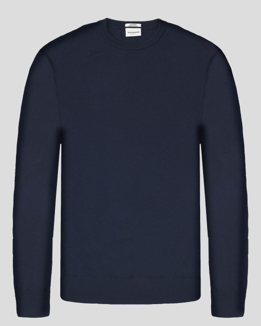 'ТЪМНОСИН ПУЛОВЕР ОТ 100% ЕКСТРА ФИНА ВЪЛНА МЕРИНО