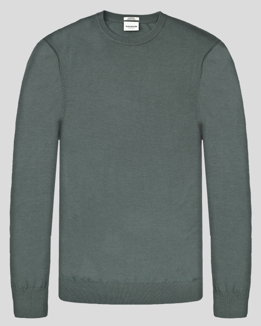 'ТЪМНО ЗЕЛЕН ПУЛОВЕР ОТ 100% ЕКСТРА ФИНА ВЪЛНА МЕРИНО