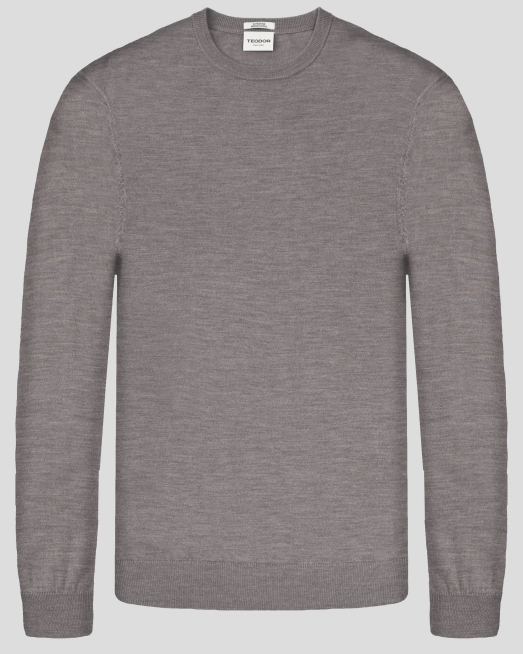 'КАФЯВ ПУЛОВЕР С ОБЛО ДЕКОЛТЕ ОТ 100% ЕКСТРА ФИНА ВЪЛНА МЕРИНО