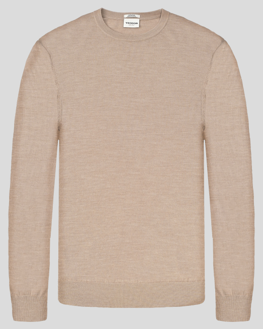 'СВЕТЛОКАФЯВ МЕК ПУЛОВЕР ОТ 100% ЕКСТРА ФИНА ВЪЛНА МЕРИНО