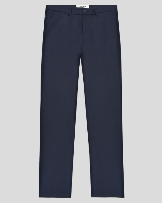 'ТЪМНОСИН ЧИНО ПАНТАЛОН С ЕДИНИЧНИ ФИЛЕТКИ СИЛНО ВТАЛЕН СИЛУЕТ