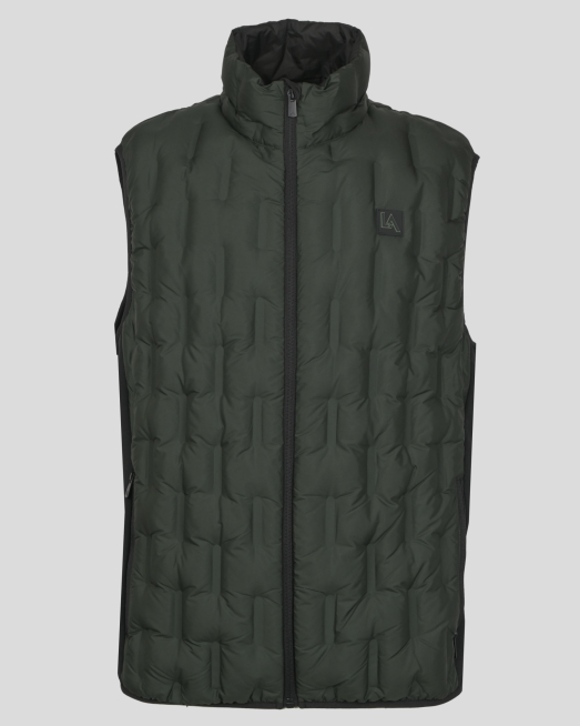 'ЗЕЛЕНА ГРЕЙКА С ПЪЛНЕЖ ОТ ЕСТЕСТВЕН ПУХ И ГУМИРАНА ЕМБЛЕМА 