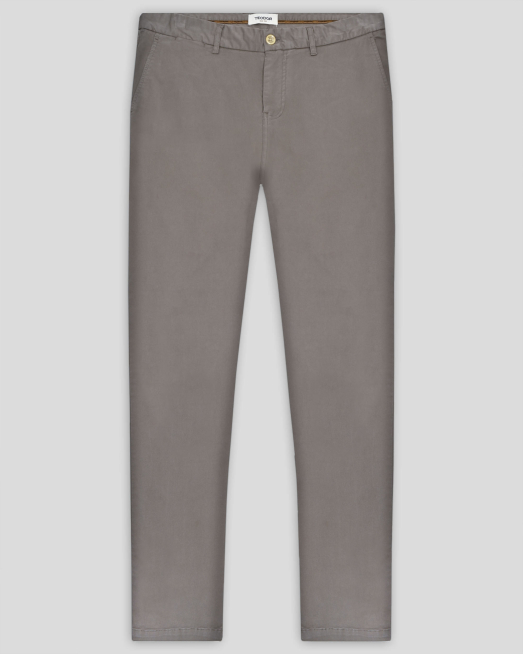 'СИВО-КАФЯВ ЧИНО ПАНТАЛОН С ДВОЙНИ ФИЛЕТКИ И ЛОГО