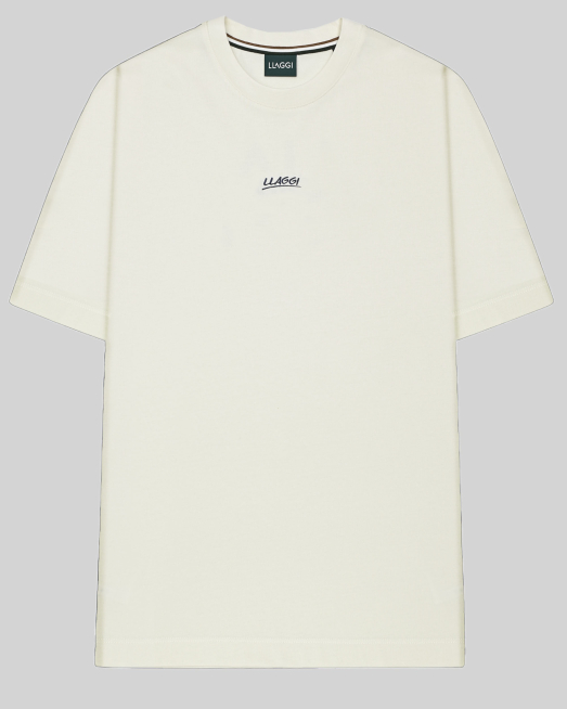 'ОВЪРСАЙЗ ТЕНИСКА В ЕКРЮ С КОНТРАСТЕН ПРИНТ И БРОДЕРИЯ ЛОГО