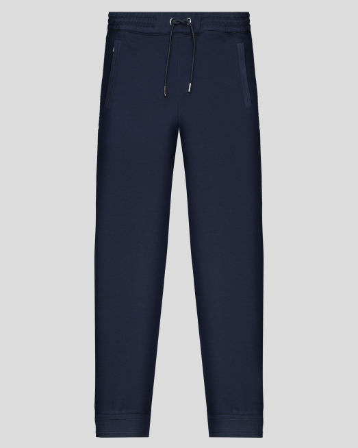 'ТЪМНОСИНЬО СПОРТНО ДОЛНИЩЕ ТРИКО СЪС СТРАНИЧНИ ДЖОБОВЕ 