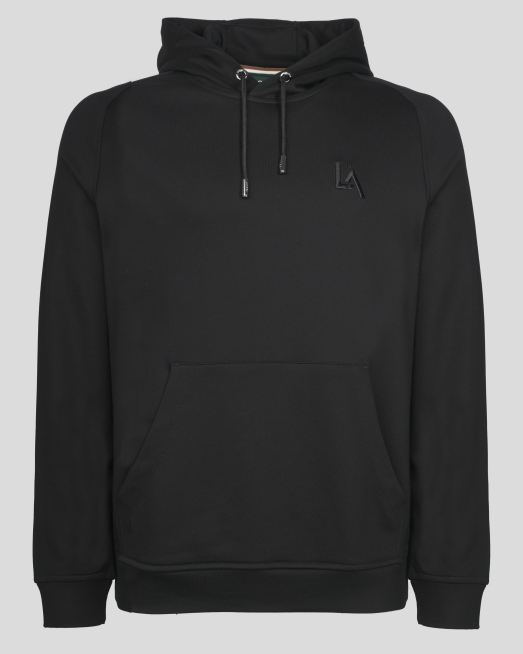 'ЧЕРЕН СУИТШЪРТ ТИП ХУДИ С КАЧУЛКА И БРОДЕРИЯ ЛОГО