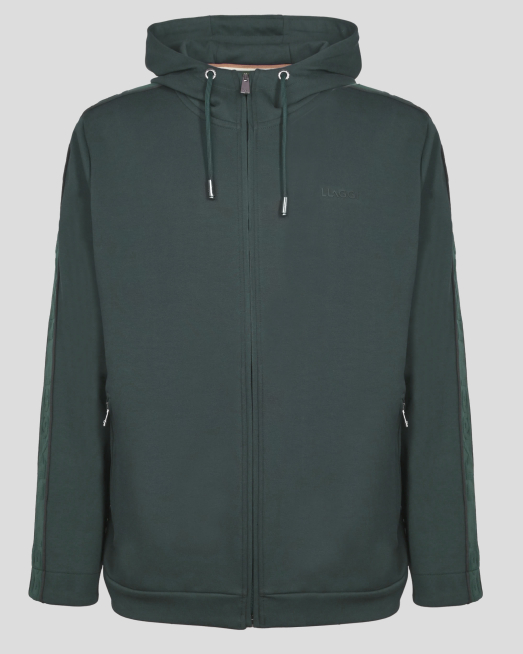 'ЗЕЛЕН ПАМУЧЕН СУИТШЪРТ С ДЖОБОВЕ И ГУМИРАНА ЛОГО ЕМБЛЕМА 