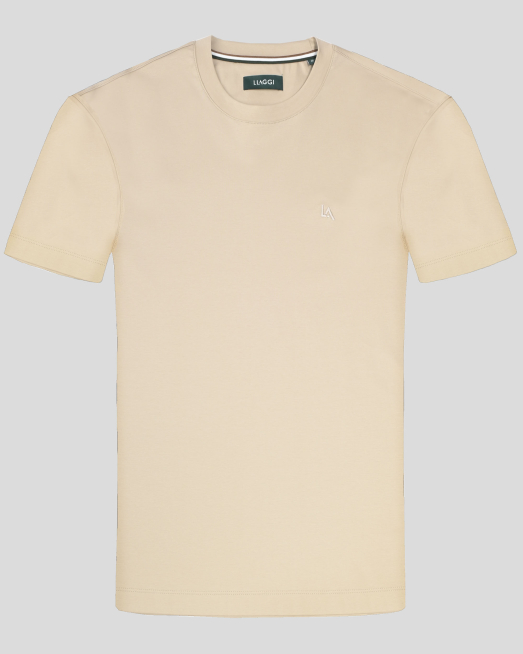 'БЕЖОВА ТЕНИСКА ОТ 100% ПАМУК С БРОДЕРИЯ ЛОГО