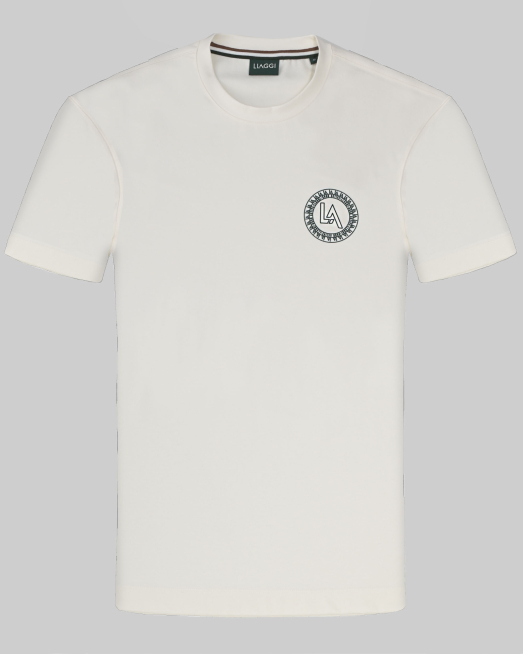 'ПАМУЧНА ТЕНИСКА С ГУМИРАН ЛОГО ПРИНТ В ЦВЯТ ЕКРЮ