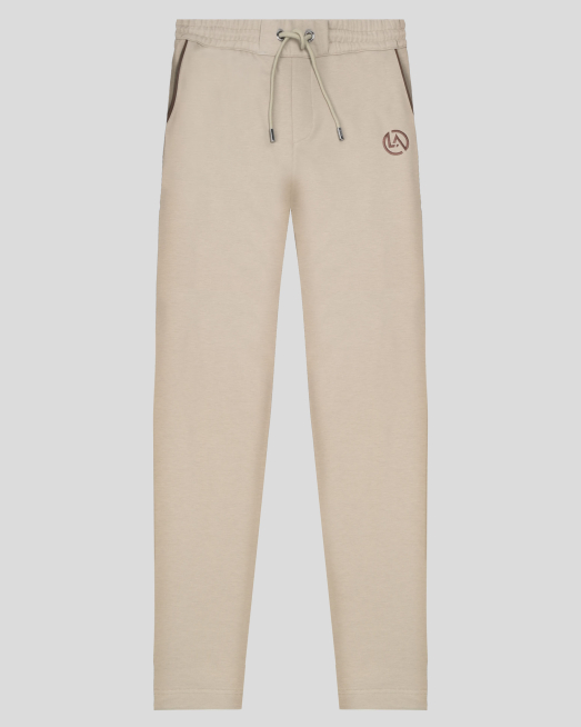 'БЕЖОВ СПОРТЕН ПАНТАЛОН С КОЖЕНИ ЕЛЕМЕНТИ 