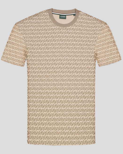 'БЕЖОВА ТЕНИСКА ОТ 100% ПАМУК С ЛОГО ПРИНТ