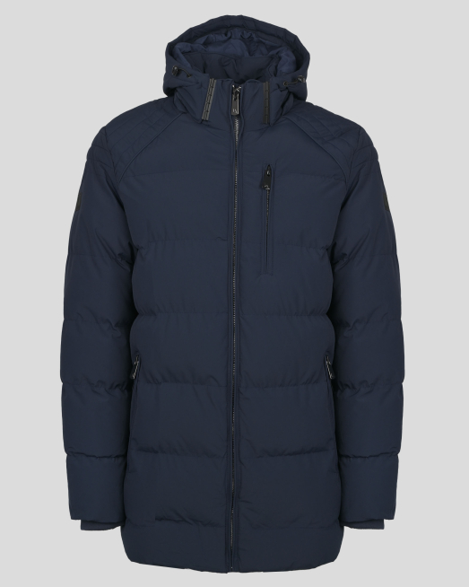 'ТЪМНОСИНЬО КАПИТОНИРАНО ЯКЕ ТИП ПАРКА  С ЛОГО ЕМБЛЕМА И ТЕРМОИНДИКАТОР