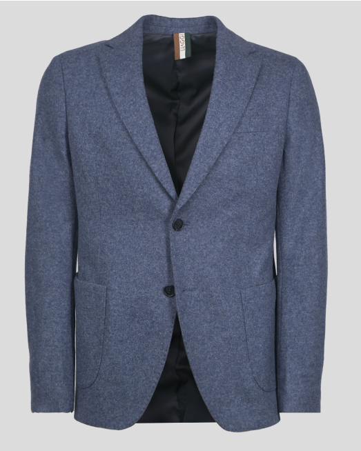 'СИН БЛЕЙЗЪР МЕЛАНЖ С ВИСОКО СЪДЪРЖАНИЕ НА ФИНА ВЪЛНА 