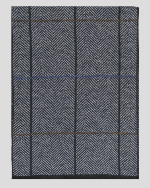 'ШАЛ ОТ 100% КОПРИНА В ДЕСЕН РИБЕНА КОСТ С ДВЕ ЛИЦА