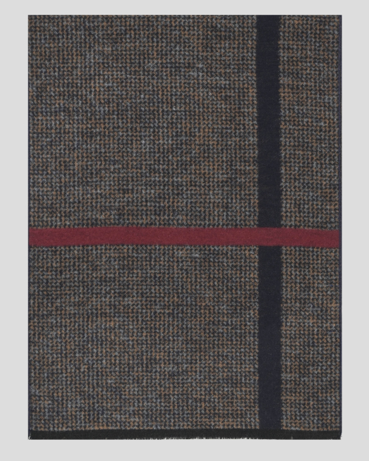 'МНОГОЦВЕТЕН ШАЛ ОТ КОПРИНА С КОНТРАСТНИ ЛЕНТИ