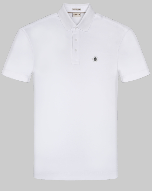 'БЯЛА ТЕНИСКА С ПОЛО ЯКА ОТ ВИСОКОКАЧЕСТВЕН SUPIMA ПАМУК