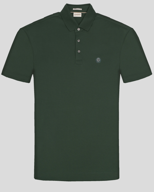 'ЗЕЛЕНА ТЕНИСКА ОТ SUPIMA ПАМУК С ПОЛО ЯКА