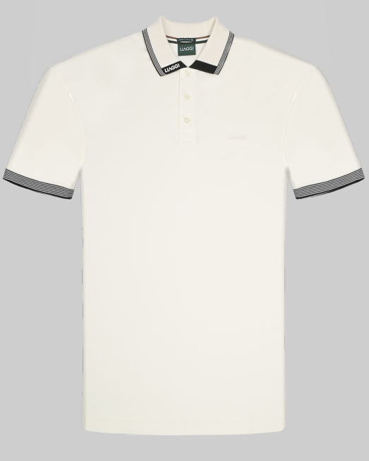 'ТЕНИСКА С ЯКА ОТ SUPIMA ПАМУК В ЦВЯТ ЕКРЮ