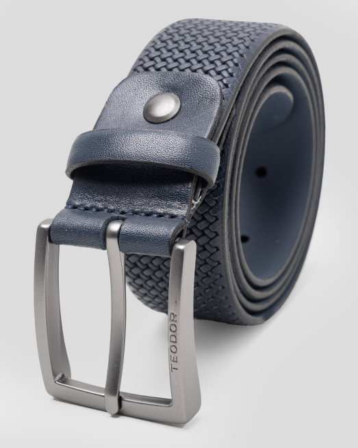 'ТЪМНОСИН РЕЛЕФЕН КОЛАН ОТ 100% ЕСТЕСТВЕНА КОЖА