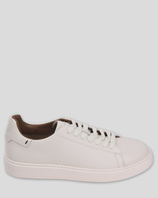 'СПОРТНИ ОБУВКИ ТИП КЕЦОВЕ ОТ ЕСТЕСТВЕНА КОЖА С ЛОГО В КРЕМАВ ЦВЯТ