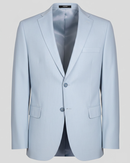 'СВЕТЛОСИНЬО КЛАСИЧЕСКО САКО МЕЛАНЖ ВТАЛЕН СИЛУЕТ /ЧАСТ ОТ КОСТЮМ/