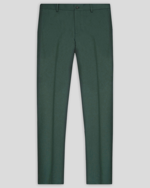 'ЗЕЛЕН КЛАСИЧЕСКИ ПАНТАЛОН ОТ ФИНА ВЪЛНА С ЕЛАСТАН  /ЧАСТ ОТ КОСТЮМ/