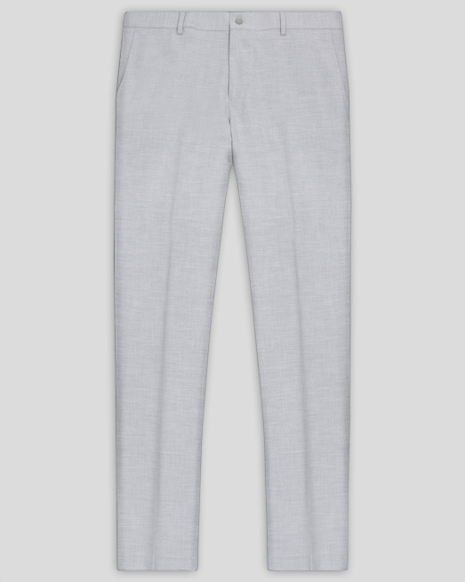 'КЛАСИЧЕСКИ ВТАЛЕН ПАНТАЛОН С ЕЛАСТАН В СИВ  МЕЛАНЖ /ЧАСТ ОТ КОСТЮМ/