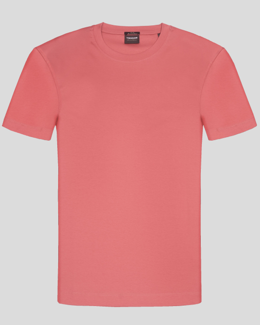 'ТЕНИСКА ОТ ДВОЙНО МЕРСЕРИЗИРАН ЕГИПЕТСКИ ПАМУК В КОРАЛОВ ЦВЯТ