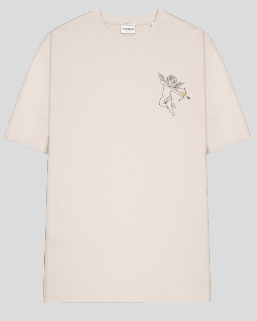 'БЕЖОВА ОВЪРСАЙЗ ТЕНИСКА ОТ ВИСОКОКАЧЕСТВЕН SUPIMA ПАМУК