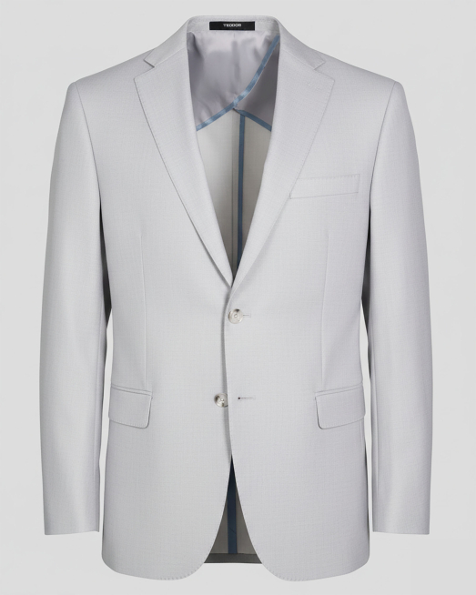 'КЛАСИЧЕСКО САКО В СВЕТЛОСИВ МЕЛАНЖ  ВТАЛЕН СИЛУЕТ/ЧАСТ ОТ КОСТЮМ/