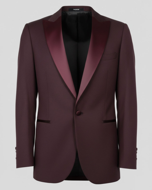 'ЦЕРЕМОНИАЛНО САКО  ВТАЛЕН СИЛУЕТ В ЦВЯТ БОРДО /ЧАСТ ОТ КОСТЮМ/