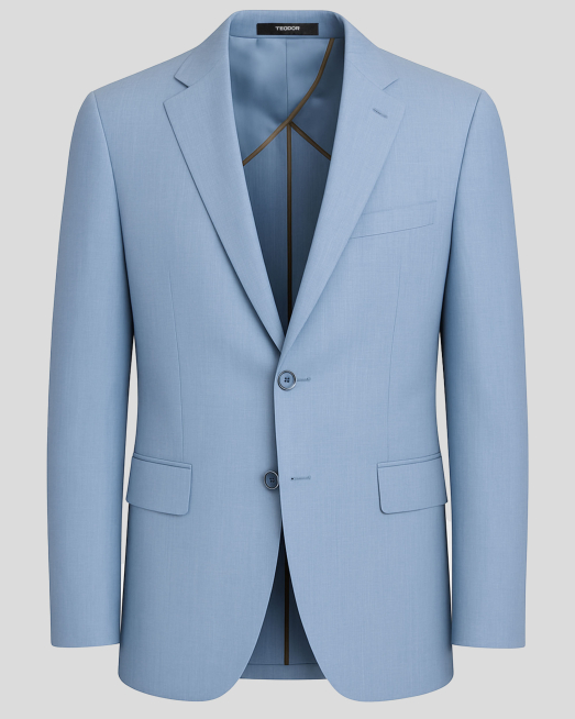 'СИНЬО КЛАСИЧЕСКО САКО МЕЛАНЖ СВОБОДЕН СИЛУЕТ /ЧАСТ ОТ КОСТЮМ/