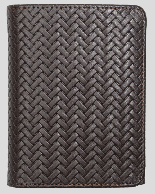 'ТЪМНОКАФЯВ РЕЛЕФЕН ПОРТФЕЙЛ ОТ 100% ЕСТЕСТВЕНА КОЖА