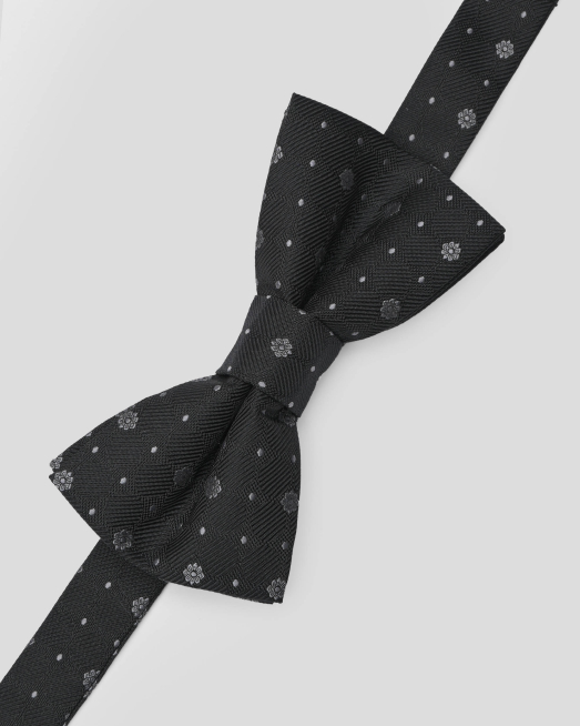 'ЧЕРНА СТРУКТУРНА ПАПИЙОНКА С КОНТРАСТНИ ЦВЕТЯ