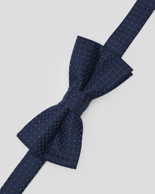 'ТЪМНОСИНЯ СТРУКТУРНА ПАПИЙОНКА С ФИГУРАЛЕН ДЕСЕН НА ТОЧКИ