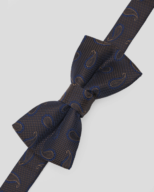 'ПАПИЙОНКА В КАФЯВ И ТЪМНОСИН  МЕЛАНЖ С КОНТРАСТЕН ДЕСЕН НА КАПЧИЦИ