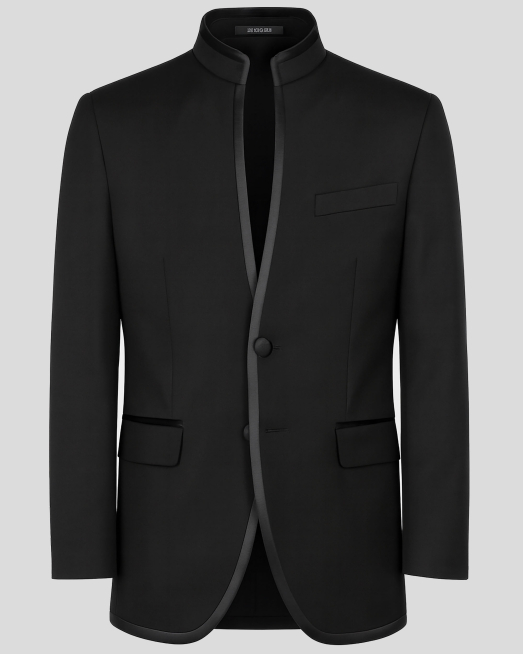 'ЧЕРНО ЦЕРЕМОНИАЛНО САКО СЪС САТЕНИРАНИ ДЕТАЙЛИ /ЧАСТ ОТ КОСТЮМ/