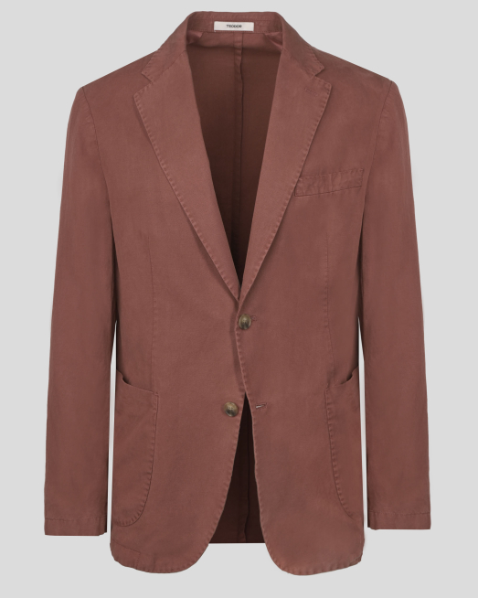 'САКО ОТ ТЕНСЕЛ И ЛЕН СВОБОДЕН СИЛУЕТ В ЦВЯТ КЕРЕМИДА