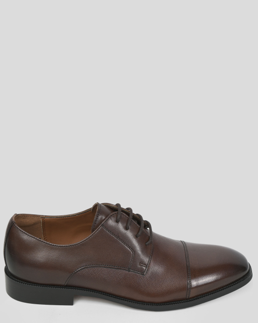 'КАФЯВИ ОБУВКИ ТИП ДЕРБИ ОТ ГЛАДКА И СТРУКТУРНА КОЖА