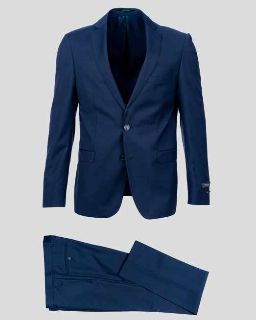 'ТЪМНО СИН СИТНО СТРУКТУРИРАН КОСТЮМ