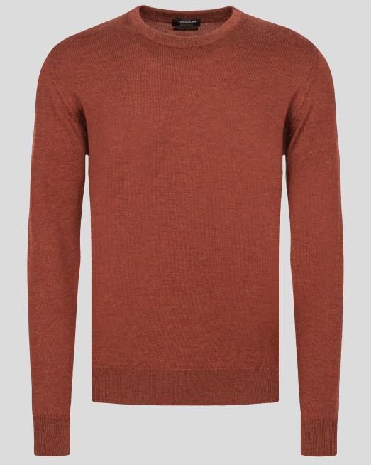 'ПУЛОВЕР ОТ 100%  ВЪЛНА МЕРИНО "ZEGNA BARUFFA" В ЦВЯТ КЕРЕМИДА