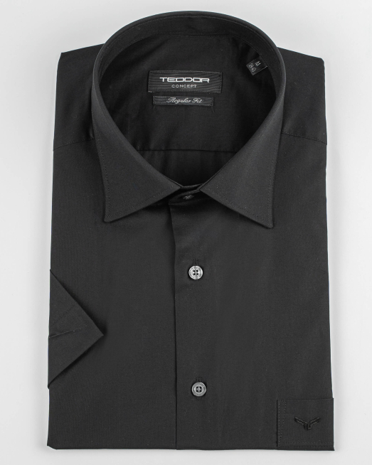 'ЧЕРНА РИЗА БАЗОВ МОДЕЛ С КЪС РЪКАВ