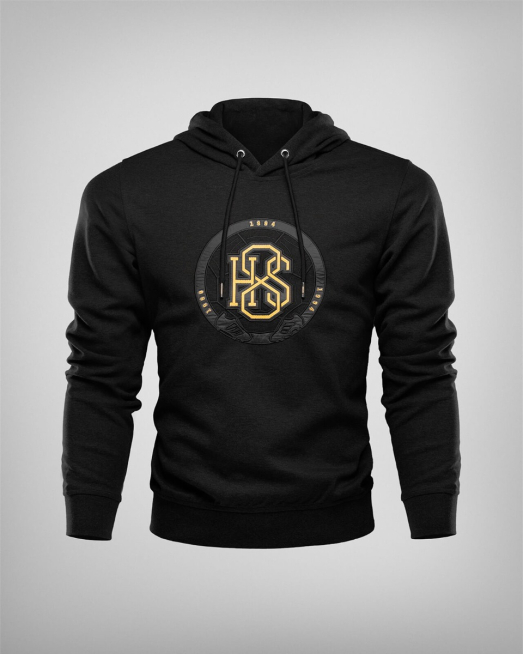 'ЧЕРЕН СУИТШЪРТ С КАЧУЛКА H8S ЗЛАТНИ ТРИУМФИ