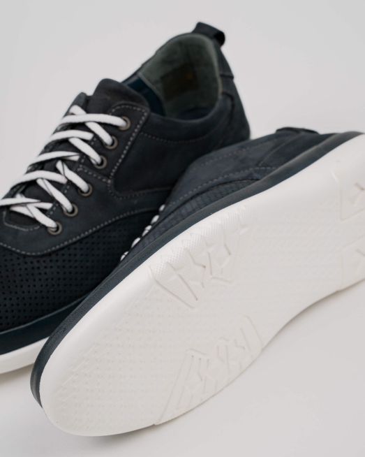 'ТЪМНО СИНИ ОБУВКИ ОТ ЕСТЕСТВЕН НАБУК